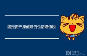 固定资产原值是否包括增值税？