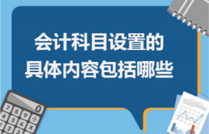 会计科目设置的具体内容包括哪些