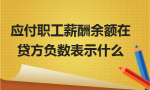 应付职工薪酬余额在贷方负数表示什么