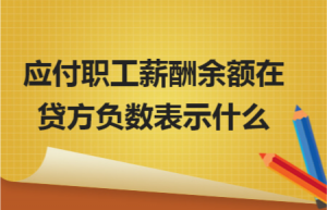 应付职工薪酬余额在贷方负数表示什么