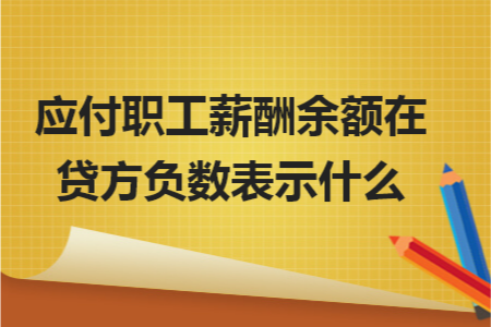 应付职工薪酬余额在贷方负数表示什么