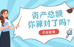 【涨知识】资产总额，您算对了吗？