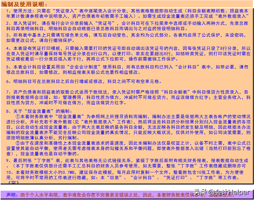 会计月末必备：财务报表自动生成系统，内设公式自动报表套用即可