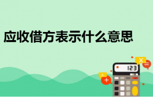 应收借方表示什么意思