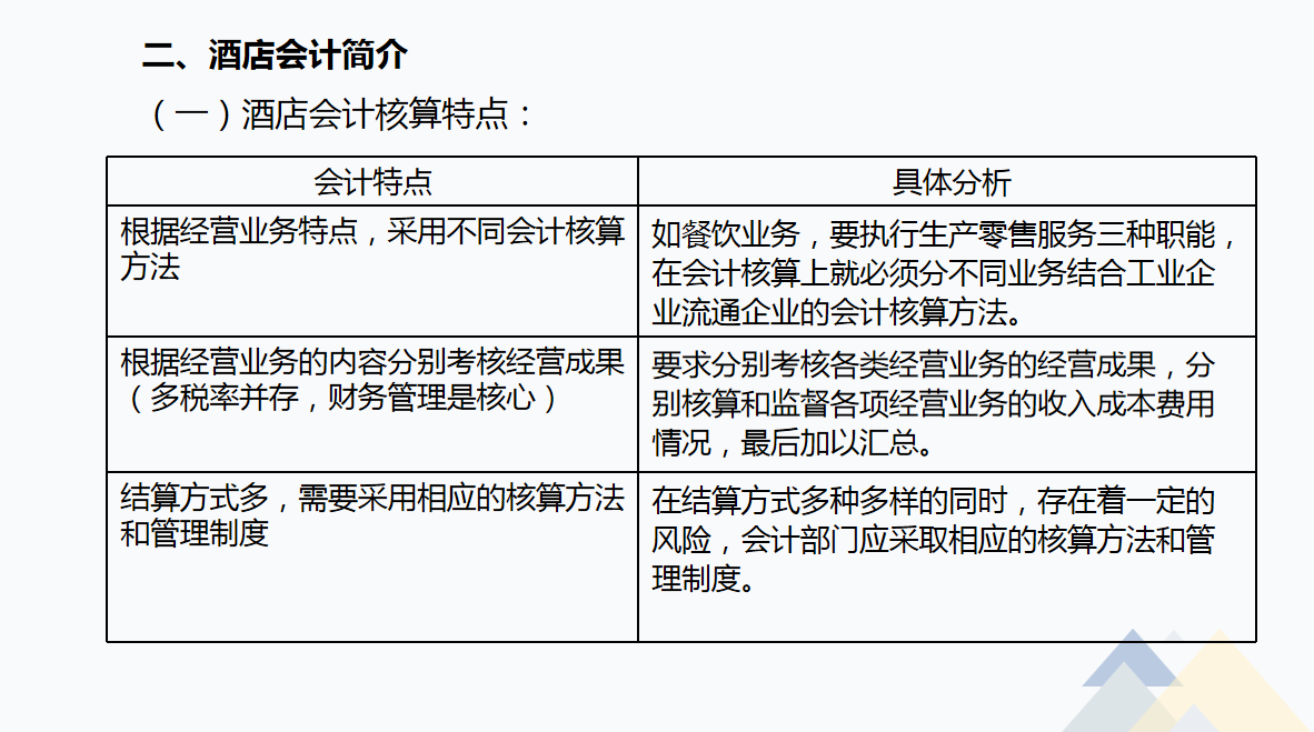酒店会计需知：酒店行业账务处理及涉税分析，流程详细内容全面