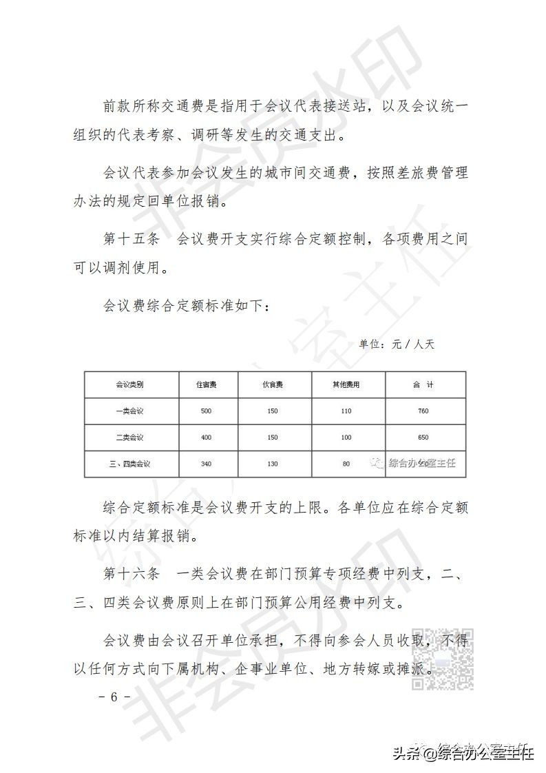 会务活动中，会议费是有标准的